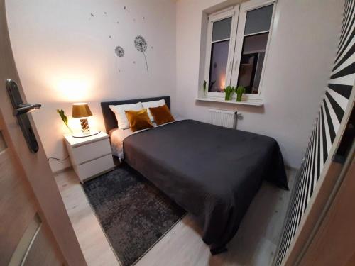 Un pat sau paturi într-o cameră la Apartament 60
