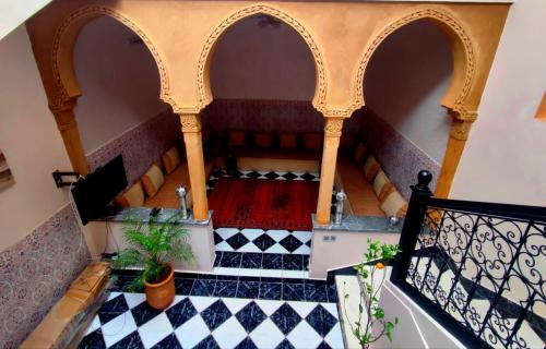 a view from the top of a building with a theatre at Les Riads Nour Resorts- Marrakesh Escape in Marrakesh