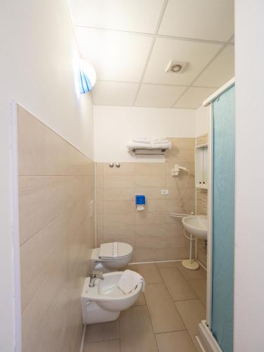 Koupelna v ubytování Hotel Blurelda