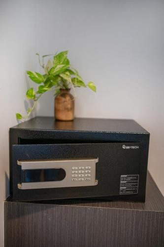 a black box with a plant on top of it at I Pavilion Hotel Phuket in Phuket Town