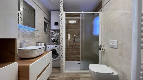 Koupelna v ubytování Villa Seastar