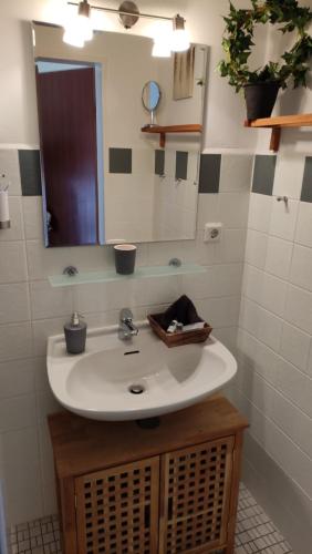 Ett badrum på Ferienappartement Potthoff 1