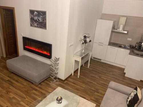 Kuchyň nebo kuchyňský kout v ubytování Oliver apartmán 6