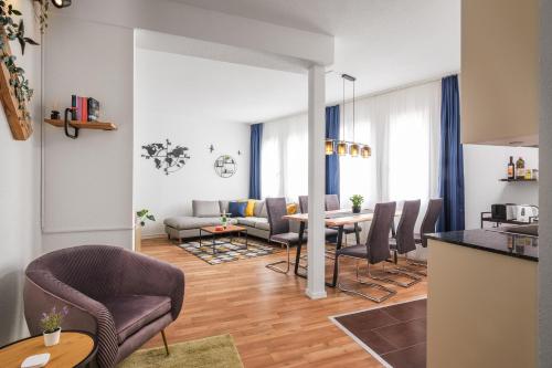 Istumisnurk majutusasutuses Spirit Apartments - Zentral am See - Parkplatz