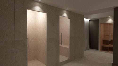 Koupelna v ubytování Hotel Esperia