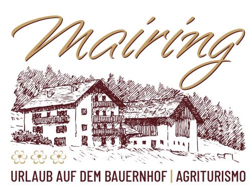 an illustration of an old barn and the words nianguu acupuncture acupuncture van der at Bauernhof Mairing in Silandro