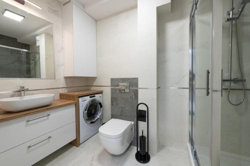Ένα μπάνιο στο Apartament w Centrum Ciechocinka