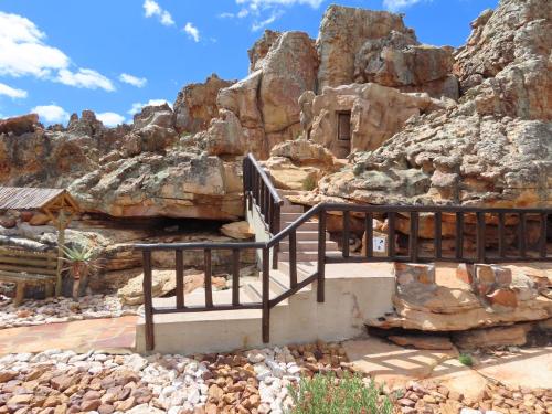 a staircase leading into a rocky mountain at Kagga Kamma Nature Reserve in Lochlynne