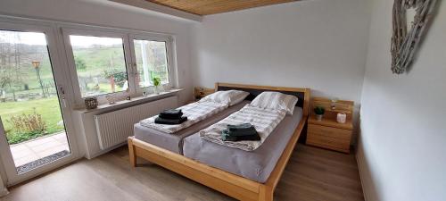 Posteľ alebo postele v izbe v ubytovaní Neu renovierte UG Wohnung für bis zu 5 Personen