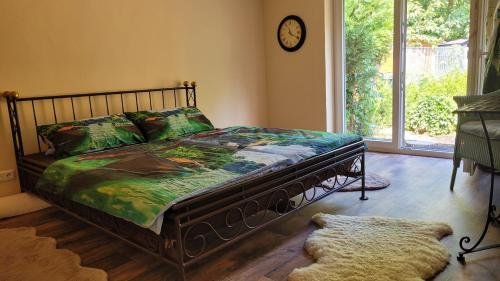 Ένα ή περισσότερα κρεβάτια σε δωμάτιο στο Bungalow Küstenherz-Timmendorf
