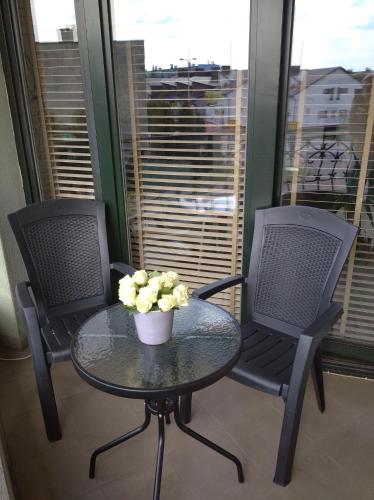 Χώρος καθιστικού στο Apartament Nad Różami