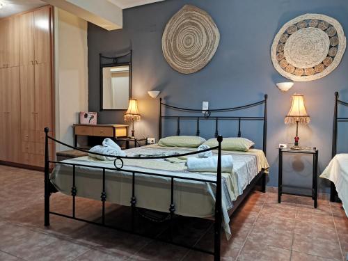 Ένα ή περισσότερα κρεβάτια σε δωμάτιο στο Villa Anastasia