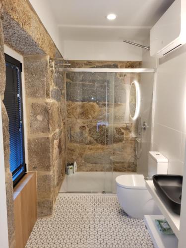 A bathroom at Casa de Leiro