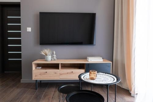 Телевизор и/или развлекательный центр в Apartamenty DES-Zator