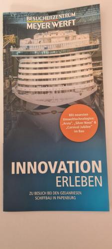 a poster of a ship in a museum at Ferienwohnung Prinz in Lathen