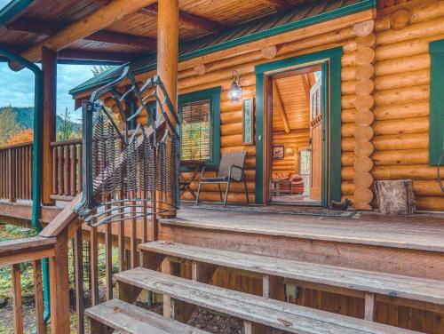 Balkón nebo terasa v ubytování Forest View Lodge - Meredith Lodging