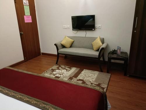 TV a/nebo společenská místnost v ubytování Hotel Gulberg Grand