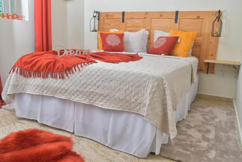 Ένα ή περισσότερα κρεβάτια σε δωμάτιο στο Turquoise B&B