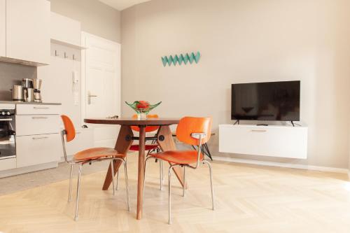 Dapur atau dapur kecil di OSTKÜSTE - Kaiser Karl Design Apartments
