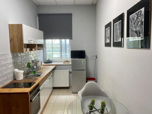 Η κουζίνα ή μικρή κουζίνα στο Apartamenty i pokoje „Pod Jedynką”