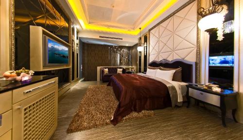 Jinsha Motelにあるテレビまたはエンターテインメントセンター