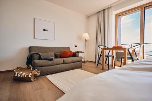 Cama o camas de una habitación en Hotel Haus am Meer