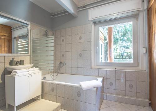 Koupelna v ubytování 101 Apartman Agárd,Török Bálint utca 101