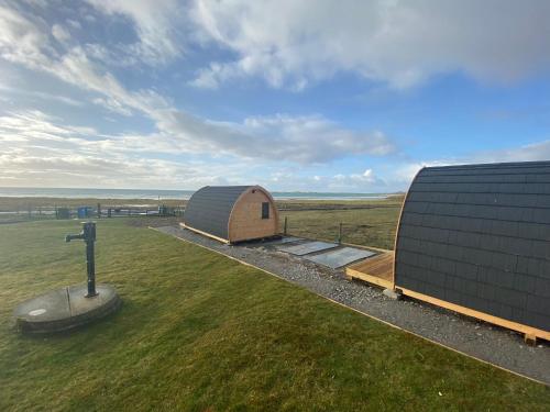 an overhead view of a barn and a building at Kirkapol Beach Pod - Flow in Middleton