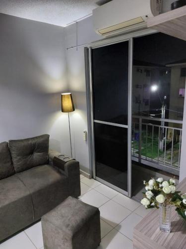 Posezení v ubytování Apartamento a 8 Km do aeroporto e a 13 Km da praia da PontaNegra, próximo aos restaurantes fluantes