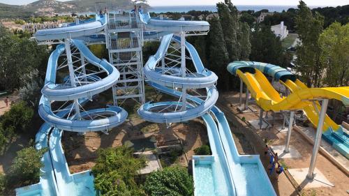 an aerial view of a water slide at a water park at DANIEL in Saint-Cyr-sur-Mer