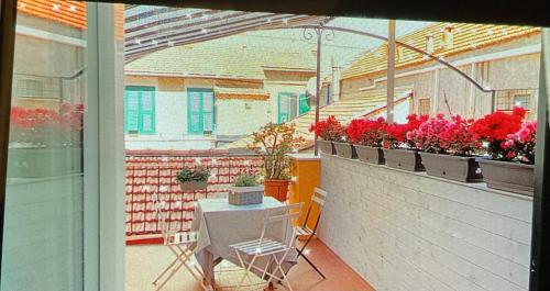 En balkong eller terrasse på b&b La Rosa dei venti