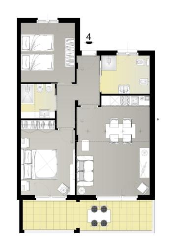 a floor plan of a house at Residence Le Primule in Stresa