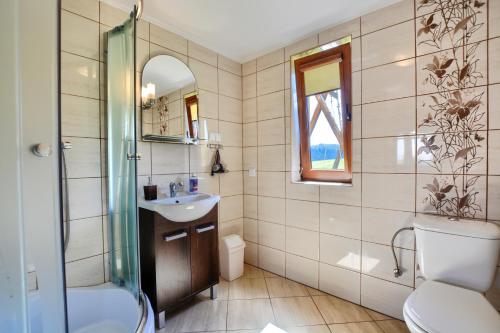 Kúpeľňa v ubytovaní Domek u Mirosi