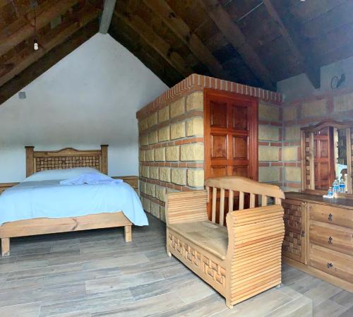 Postel nebo postele na pokoji v ubytování Hotel La Condesa