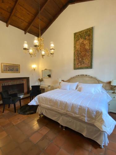 מיטה או מיטות בחדר ב-Parador de Antigua