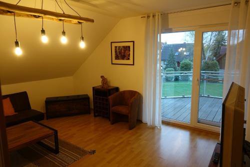 Χώρος καθιστικού στο Ferienwohnung Thuja