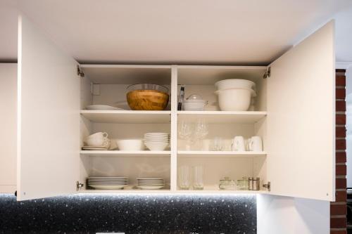 Kuchyň nebo kuchyňský kout v ubytování GrosAlp apartments