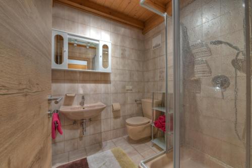 Kúpeľňa v ubytovaní Ferienwohnung Adrowitzer