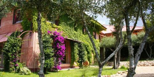 a house with purple flowers on the side of it at L'Isola Di Rosa - Relais & Hotel di Charme in Cerveteri