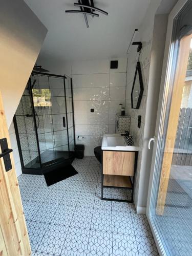 Koupelna v ubytování Karmuszka Slow