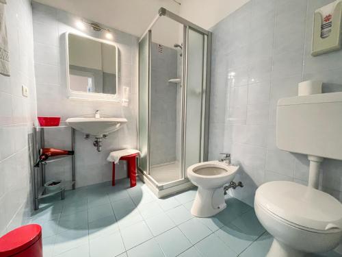Koupelna v ubytování Hotel Alpino