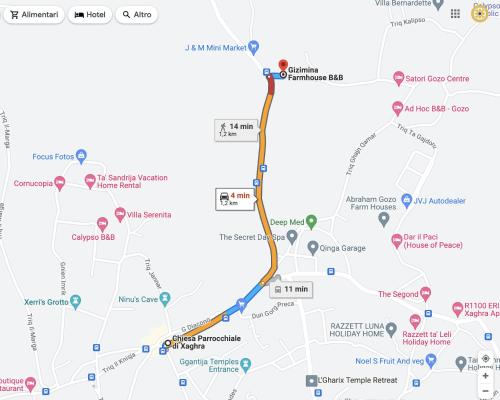 un mapa de la línea del metro en Filadelfia en Gizimina B&B by VeroSole, en Xagħra