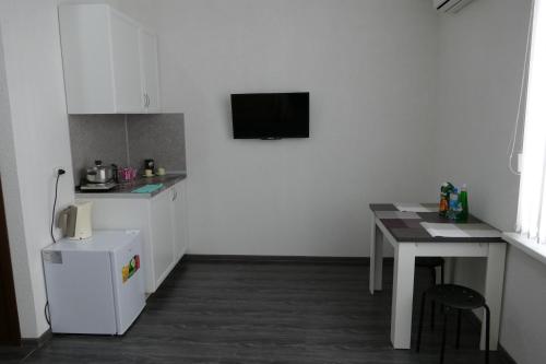 Dapur atau dapur kecil di Apartments na Beregu