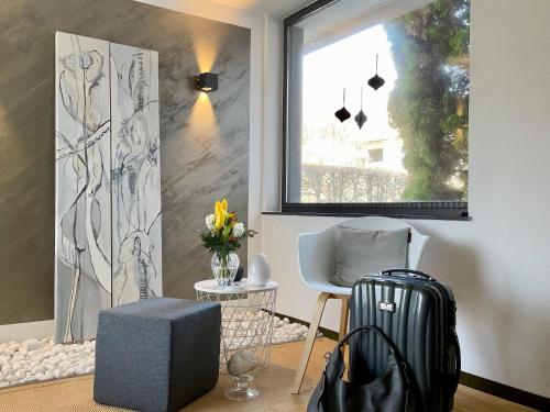 Ruang duduk di Appartements Gästehaus Gallob
