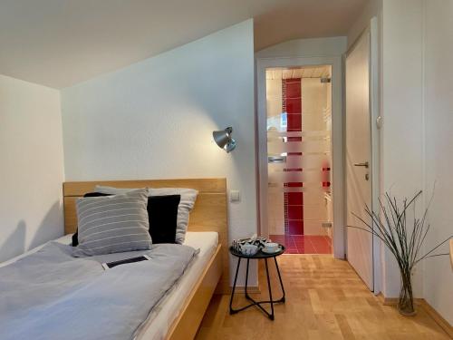 Katil atau katil-katil dalam bilik di Appartements Gästehaus Gallob