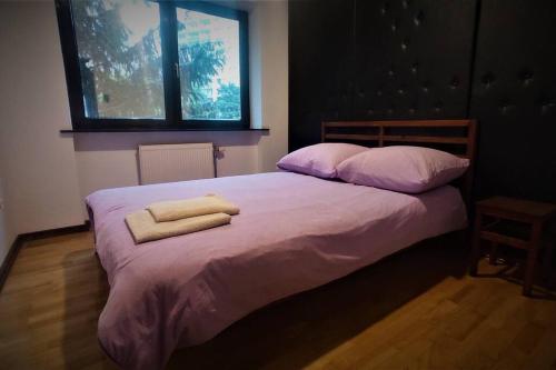 Кровать или кровати в номере Dom Stegny