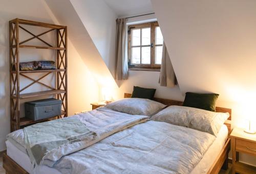 Postel nebo postele na pokoji v ubytování Appartements Adam-Mühle