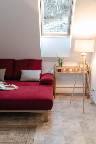Posezení v ubytování Appartements Adam-Mühle