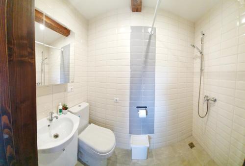 Koupelna v ubytování ApartmentApsuciems