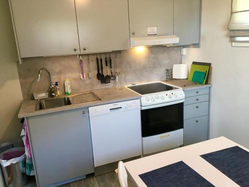 Η κουζίνα ή μικρή κουζίνα στο Heloíse`s accommodation